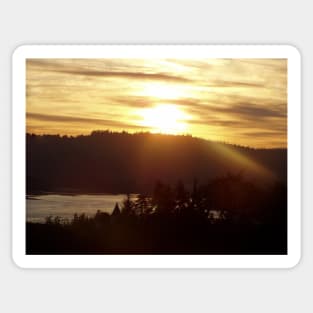 Sunrise over the Columbia River #15 Sticker